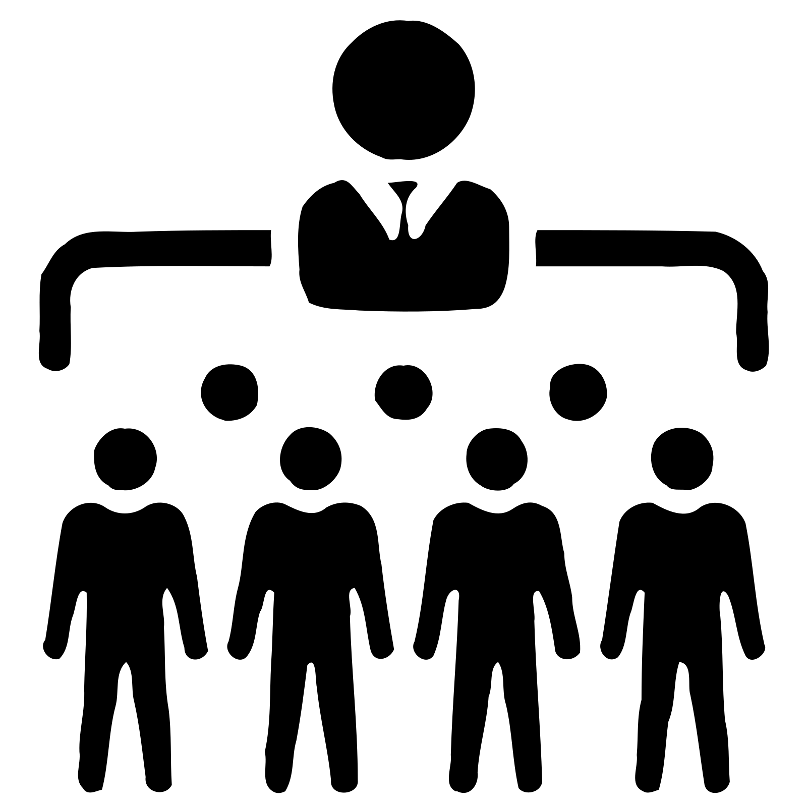 Database sharing and structured teamwork icon