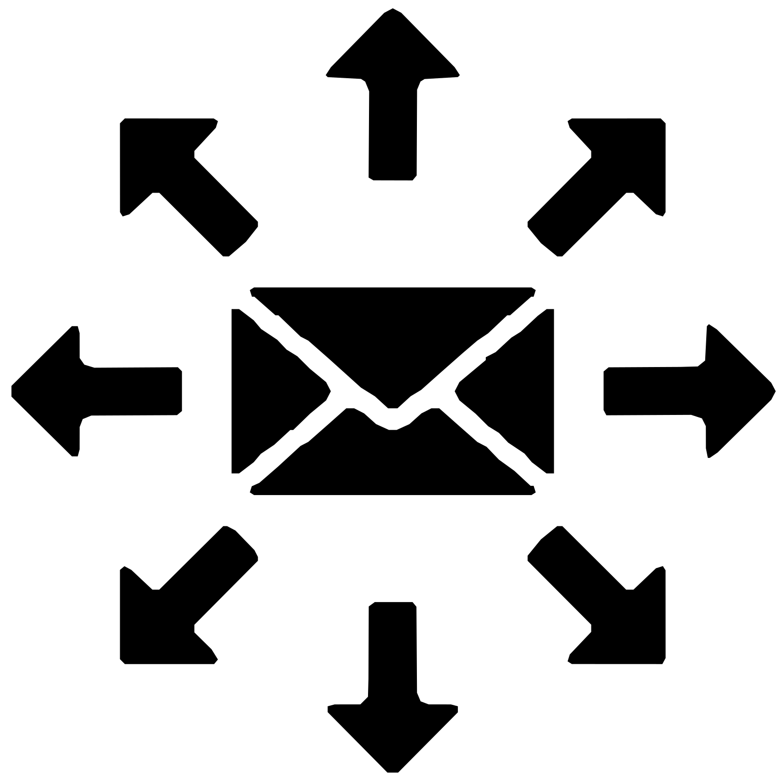Omnidirectional automated outreach icon